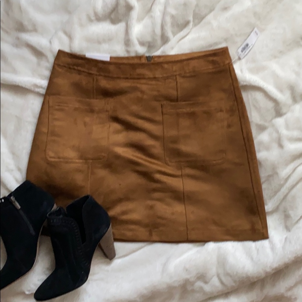 Faux Suede Mini Skirt